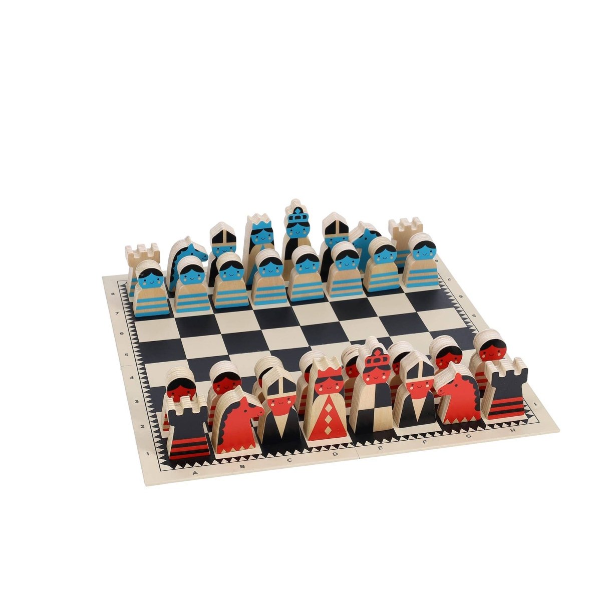 On the Move Wooden Chess Set - Chronicle Books Toy sold by Rosebud & Jo