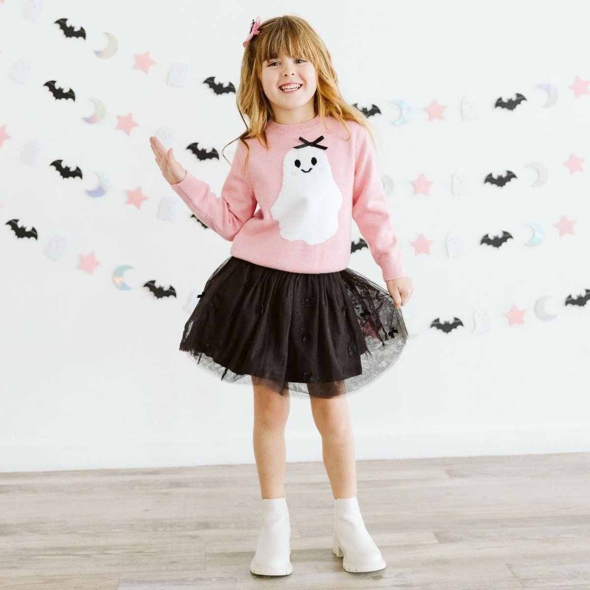 Onyx Bow Tutu Skirt - Kids Boutique Clothing - Halloween - Sweet Wink Bottoms sold by Rosebud & Jo
