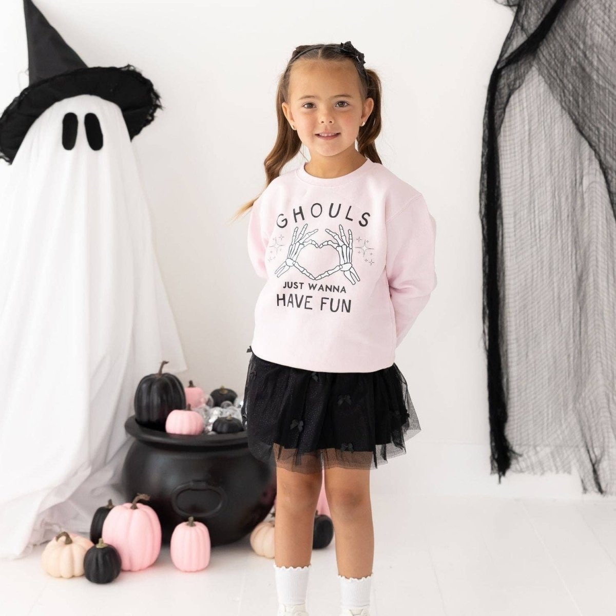 Onyx Bow Tutu Skirt - Kids Boutique Clothing - Halloween - Sweet Wink Bottoms sold by Rosebud & Jo