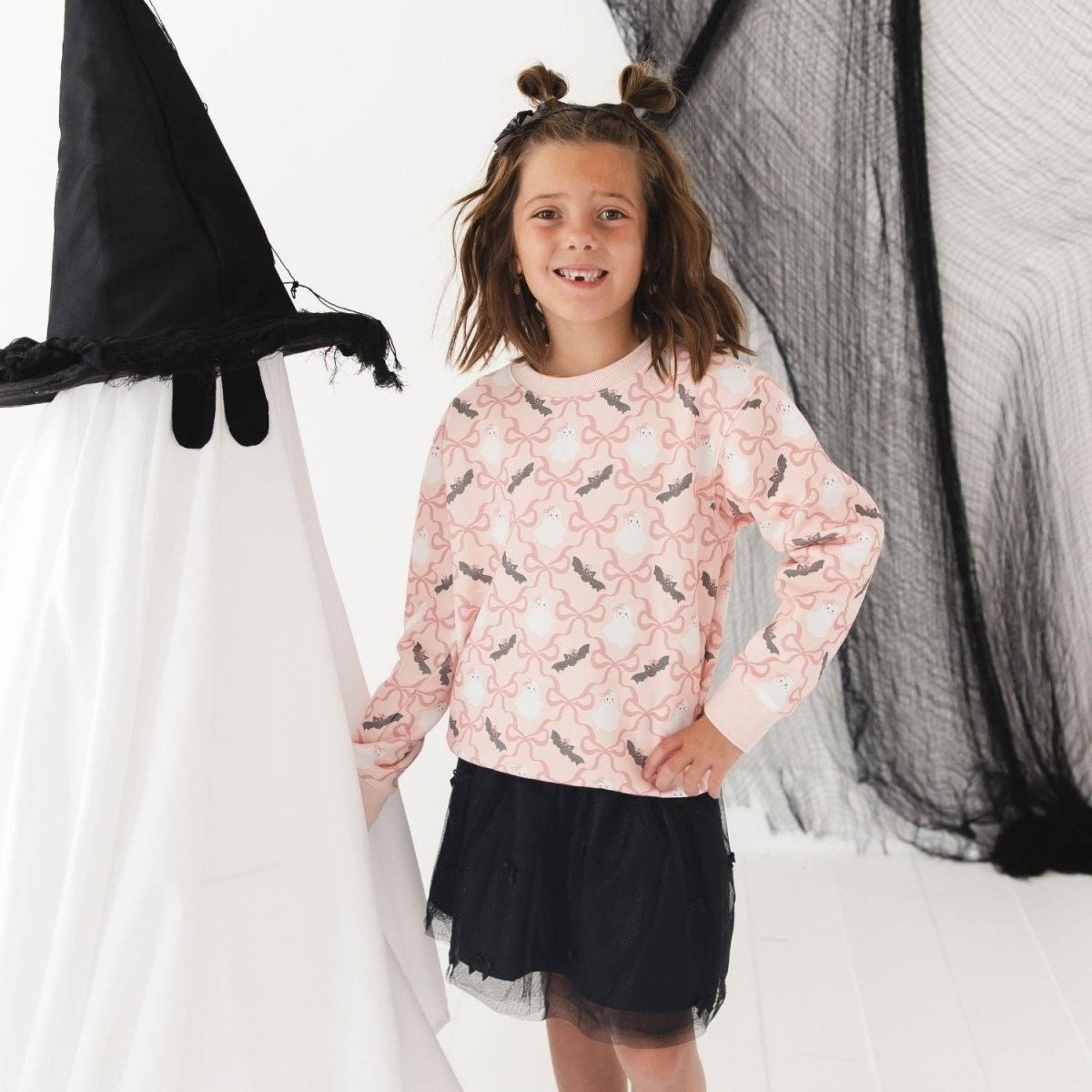 Onyx Bow Tutu Skirt - Kids Boutique Clothing - Halloween - Sweet Wink Bottoms sold by Rosebud & Jo