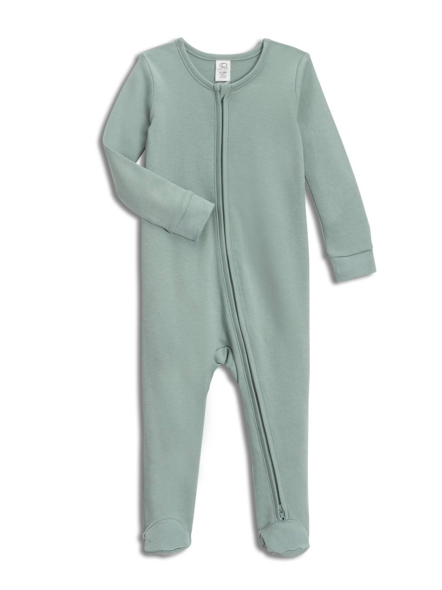 Organic Baby Peyton Zipper Sleeper - Colored Organics sold by Rosebud & Jo