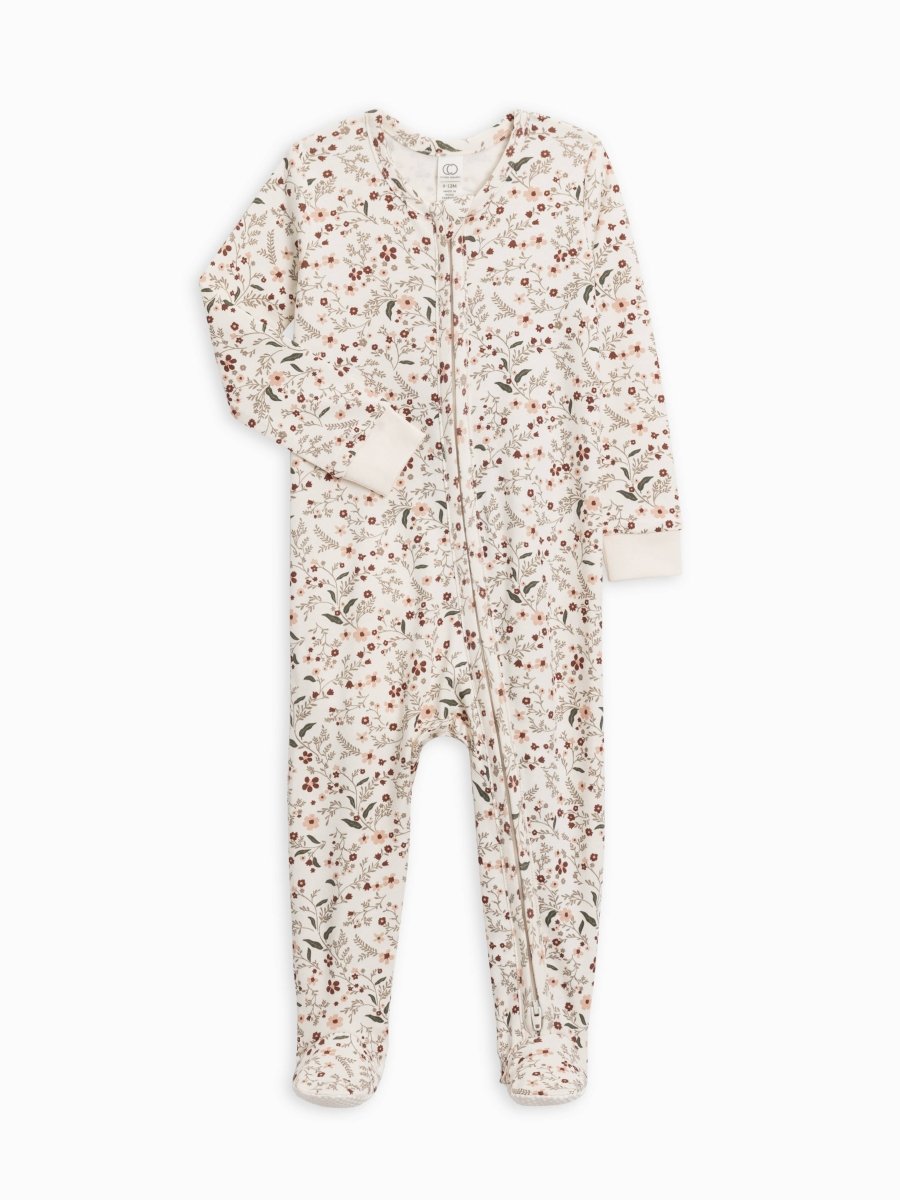 Organic Baby Peyton Zipper Sleeper - Colored Organics sold by Rosebud & Jo