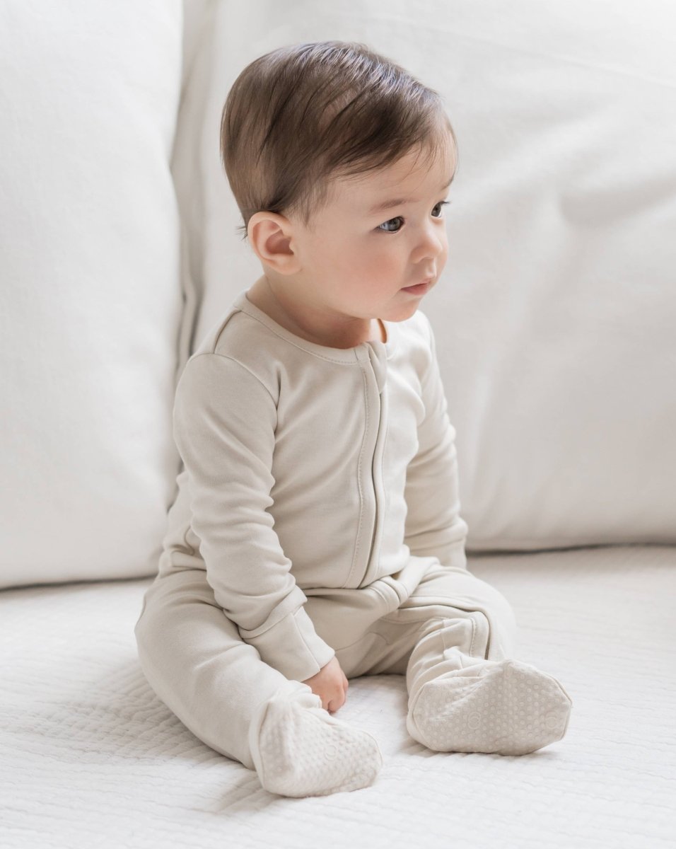 Organic Baby Peyton Zipper Sleeper - Colored Organics sold by Rosebud & Jo