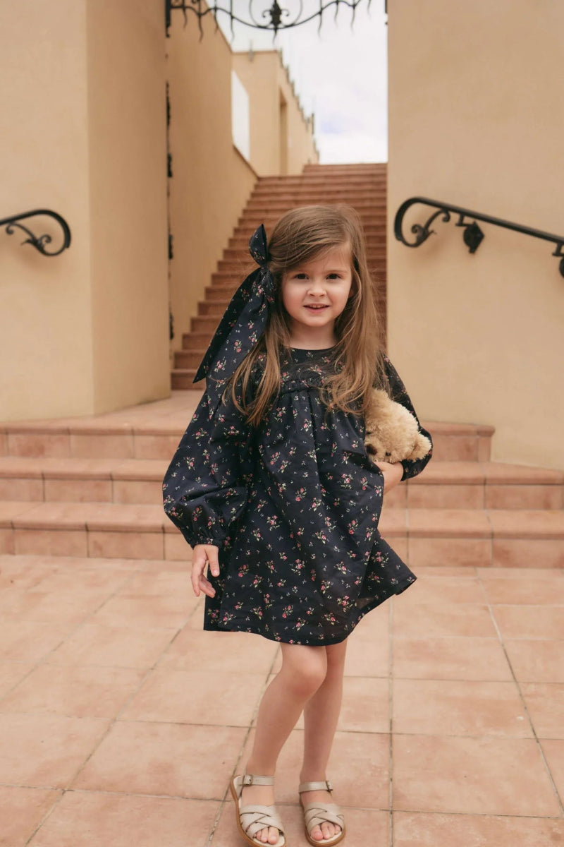 Organic Cotton Amira Dress - Bianca Noir - Jamie Kay Baby & Toddler Clothing sold by Rosebud & Jo
