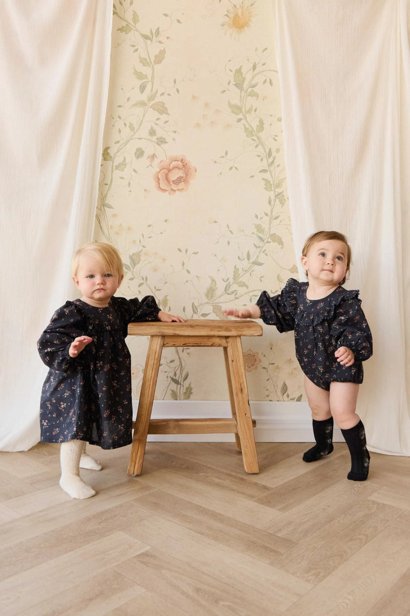 Organic Cotton Amira Dress - Bianca Noir - Jamie Kay Baby & Toddler Clothing sold by Rosebud & Jo