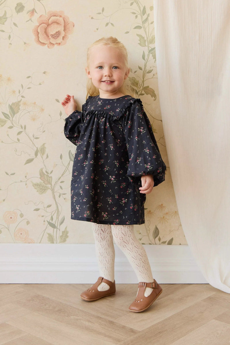 Organic Cotton Amira Dress - Bianca Noir - Jamie Kay Baby & Toddler Clothing sold by Rosebud & Jo