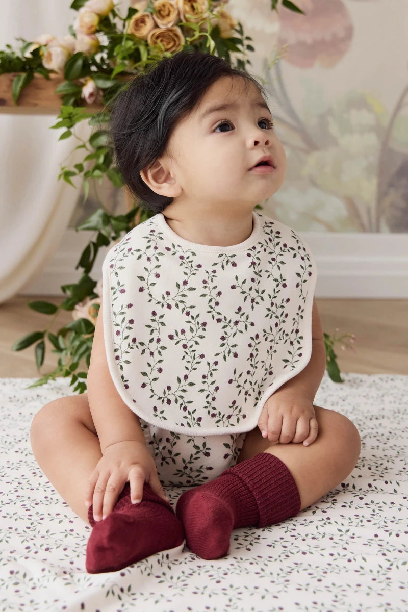 Organic Cotton Bib - Mulberries - Jamie Kay Feeding sold by Rosebud & Jo