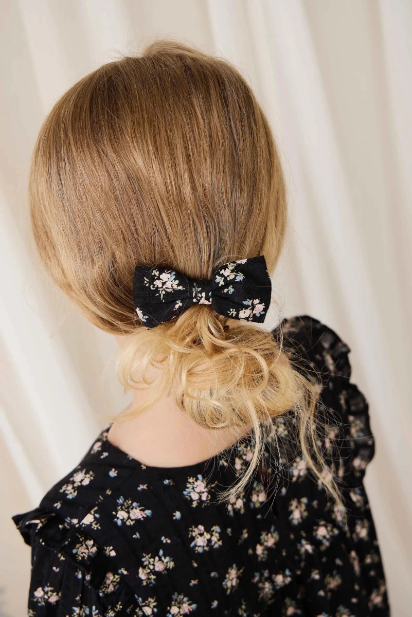 Organic Cotton Desiree Bow - Cassie Caviar - Jamie Kay Hair Accessories sold by Rosebud & Jo