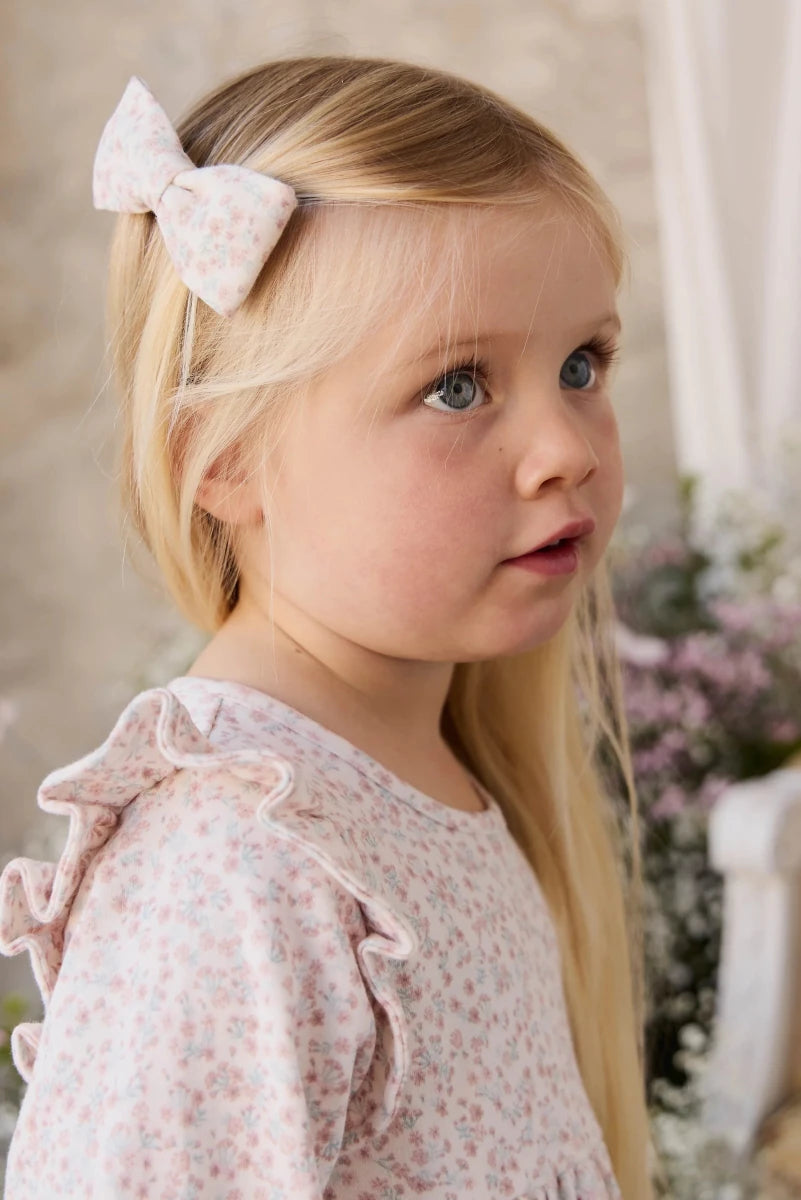 Organic Cotton Desiree Bow - Posy Milk - Jamie Kay Hair Accessories sold by Rosebud & Jo