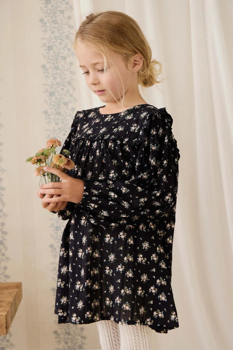 Organic Cotton Gianna Dress - Cassie Caviar - Jamie Kay Dresses sold by Rosebud & Jo