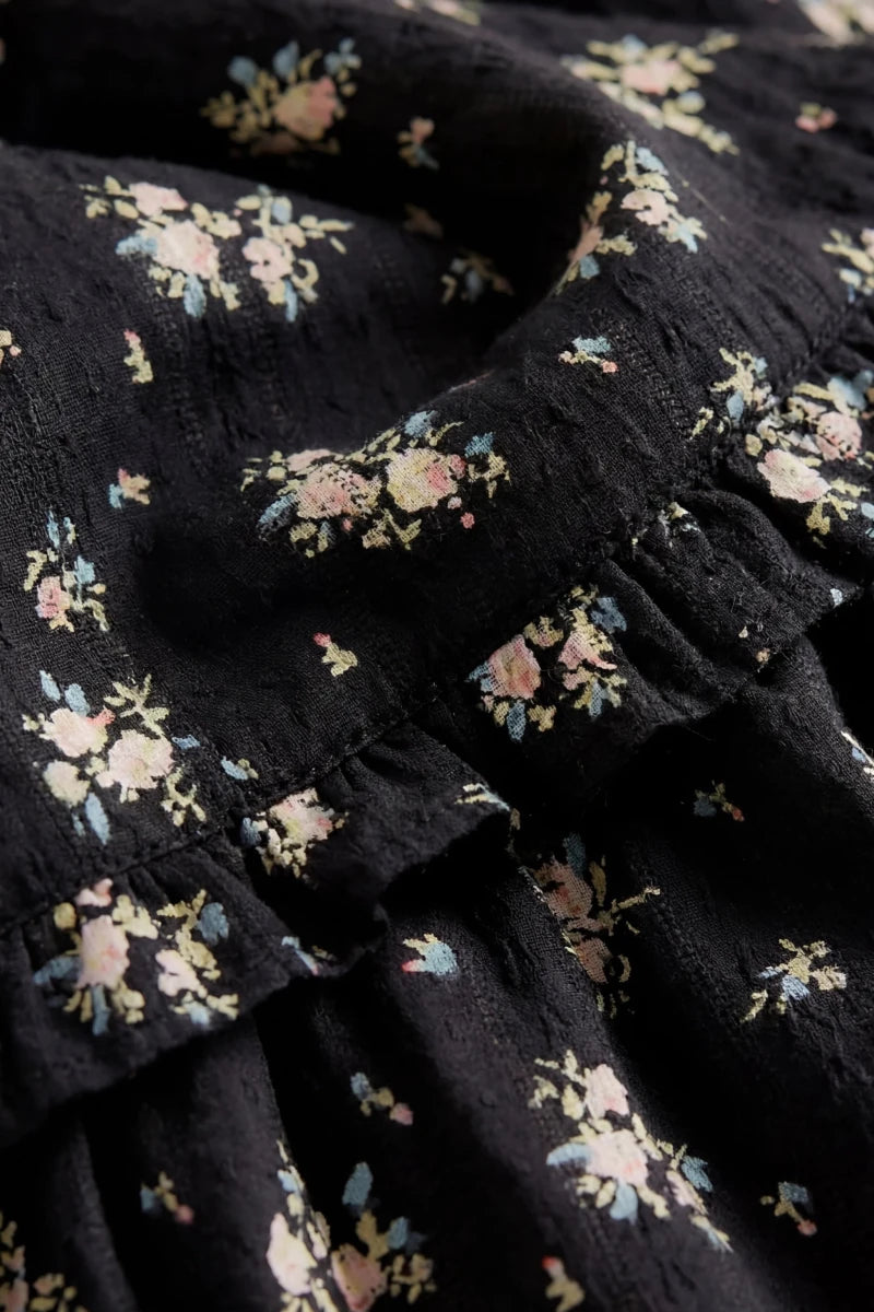 Organic Cotton Gianna Dress - Cassie Caviar - Jamie Kay Dresses sold by Rosebud & Jo