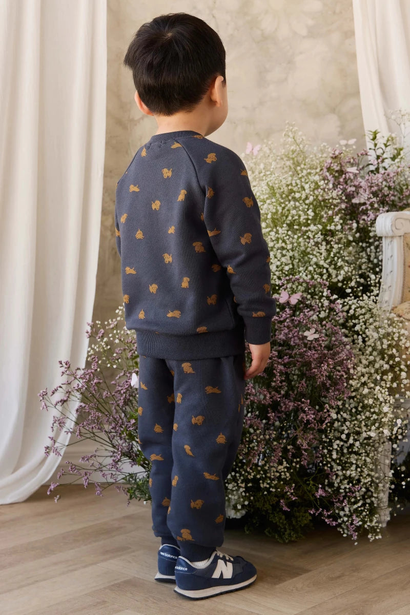 Organic Cotton Nash Track Pant - Playful Milo Captain - Jamie Kay Bottoms sold by Rosebud & Jo
