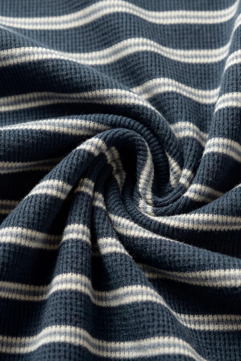 Organic Cotton Waffle Leith Long Sleeve Top - Dreamer Stripe Captain - Jamie Kay Tops sold by Rosebud & Jo