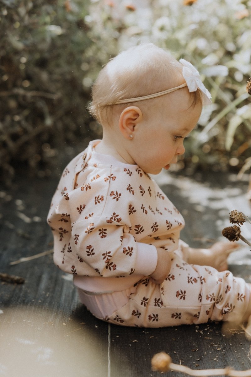Organic French Terry Sweatshirt in Wild Rose - Dear Hayden Baby & Toddler Clothing sold by Rosebud & Jo