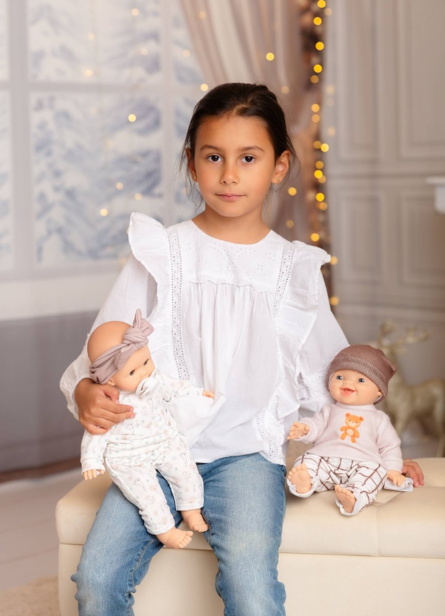 Paola Reina: Alex & Sonia Doll - Floral Outfit and Headband - Shine on me Distribution Toy sold by Rosebud & Jo