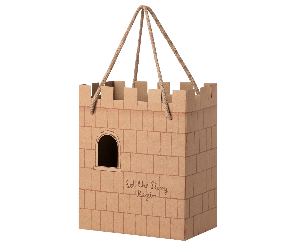 Paper bag, Castle in Rose - Maileg Toy sold by Rosebud & Jo