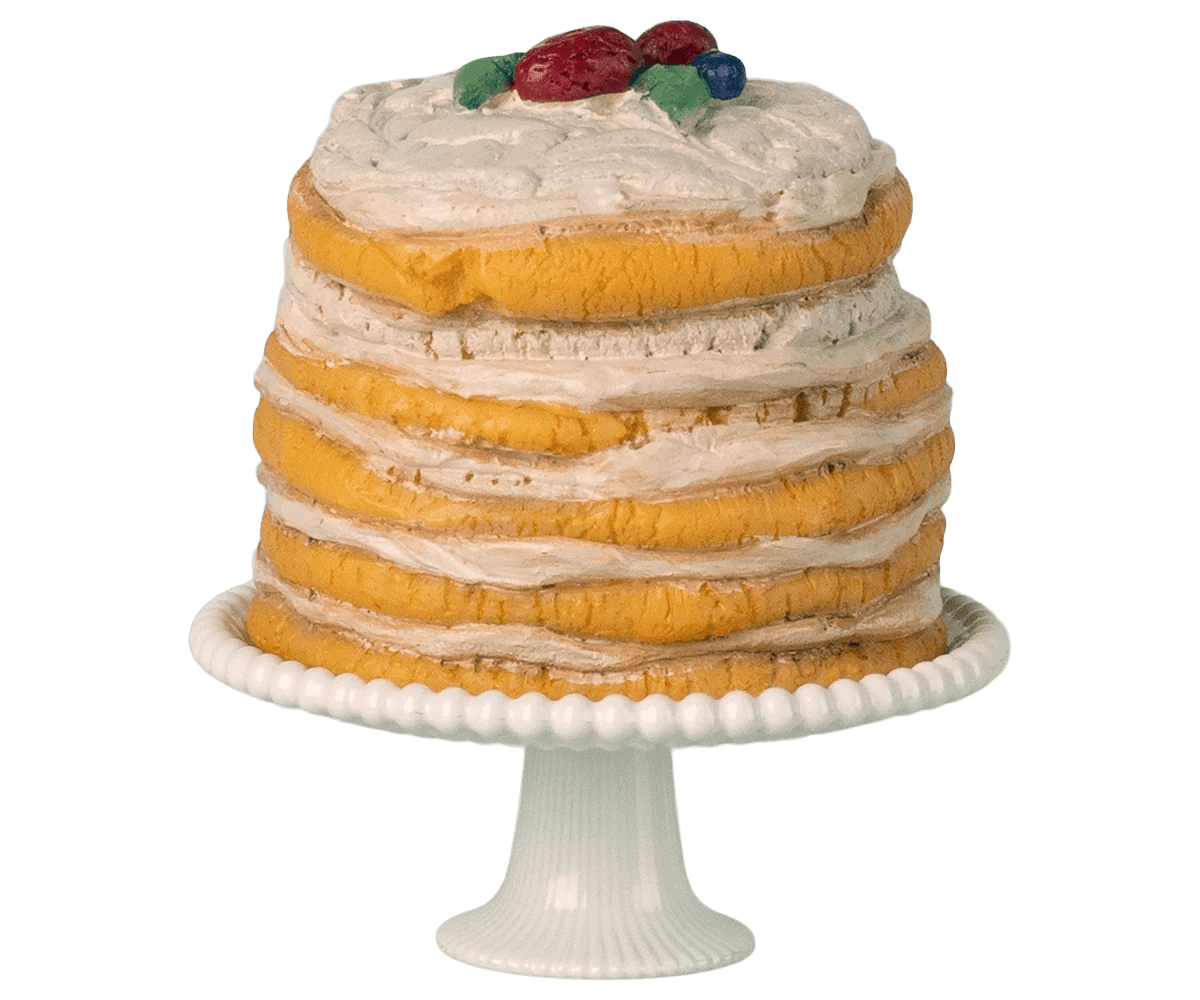 Party cake and cake stand, Mouse - Maileg Toys sold by Rosebud & Jo