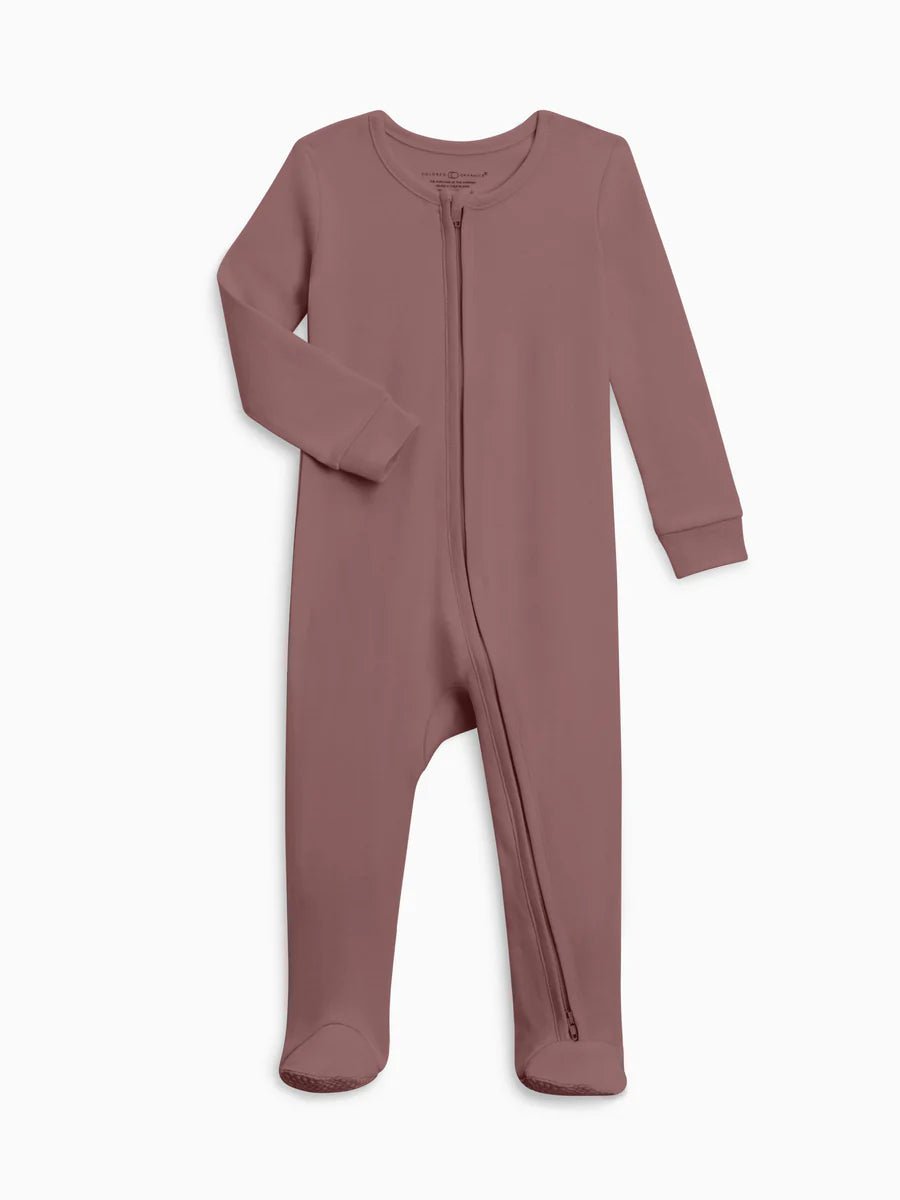 Peyton Zipper Sleeper in Aster - Colored Organics Baby & Toddler Clothing sold by Rosebud & Jo