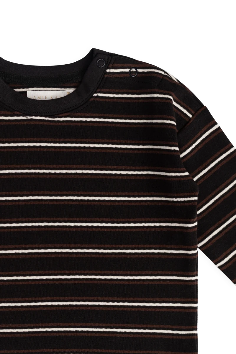 Pima Cotton Edward Long Sleeve Top - Courtside Stripe - Jamie Kay Tops sold by Rosebud & Jo
