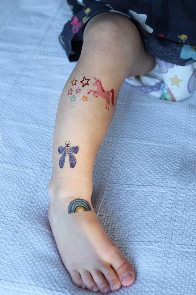 Pink Unicorn Temporary Tattoos for Kids - Saint & Company Toys sold by Rosebud & Jo
