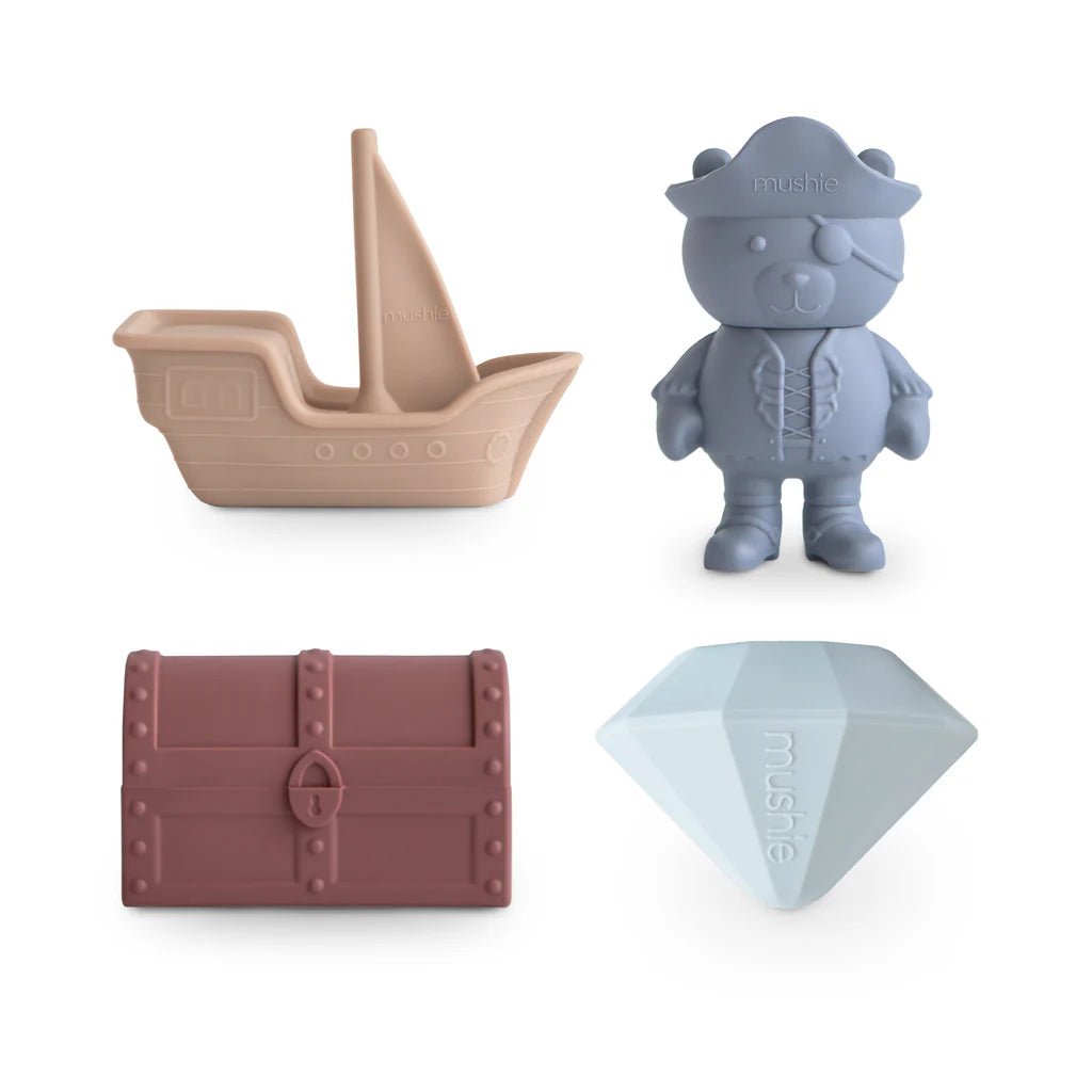 Pirate Mold Free Bath Play Set - mushie Toys sold by Rosebud & Jo