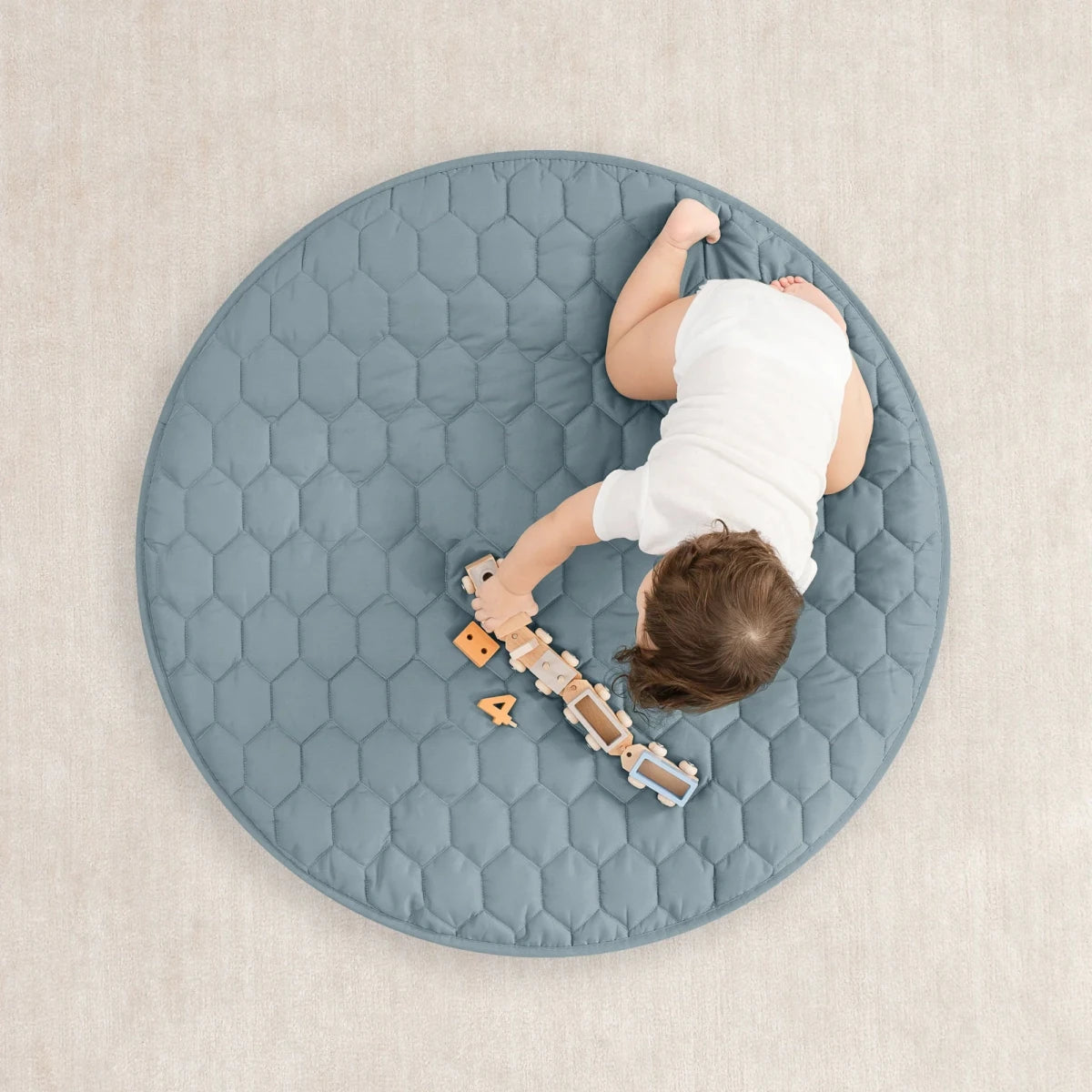 Play Mat - Pacific Blue, Round 36" - Comfy Cubs Toys sold by Rosebud & Jo