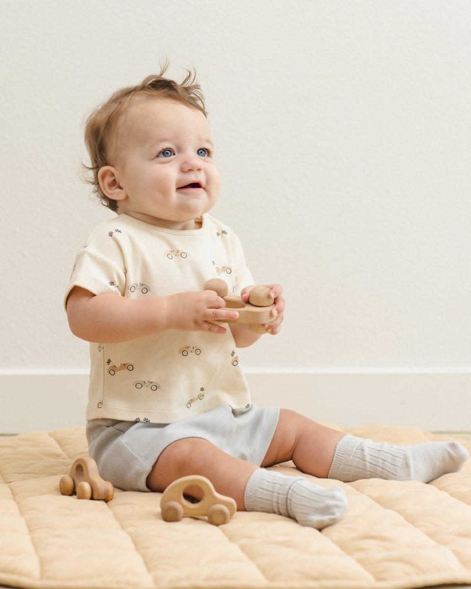 Play Short || Sky - Quincy Mae Bottoms sold by Rosebud & Jo