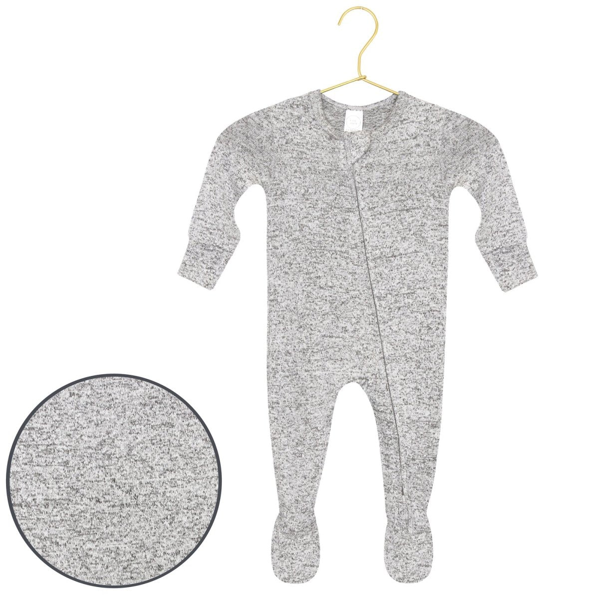 Plush Knit Zipper Footies - Sam - Lou Lou & Company Footies sold by Rosebud & Jo
