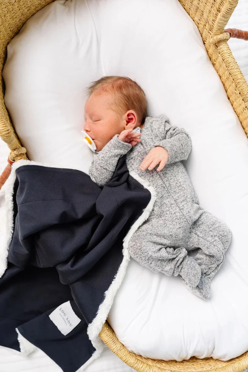 Plush Knit Zipper Footies - Sam - Lou Lou & Company Footies sold by Rosebud & Jo