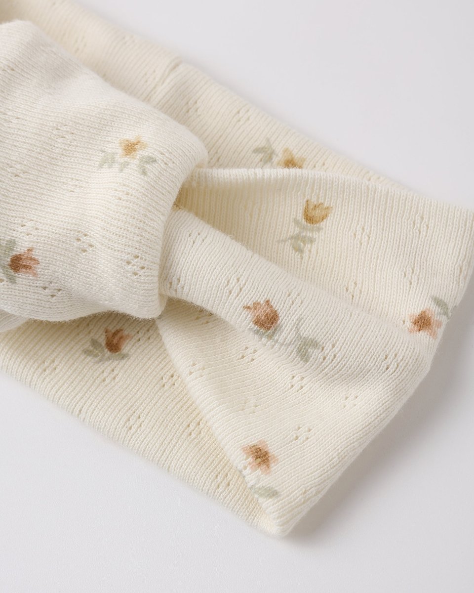 Pointelle Knotted Headband || Petit Fleur - Quincy Mae Hair Accessories sold by Rosebud & Jo