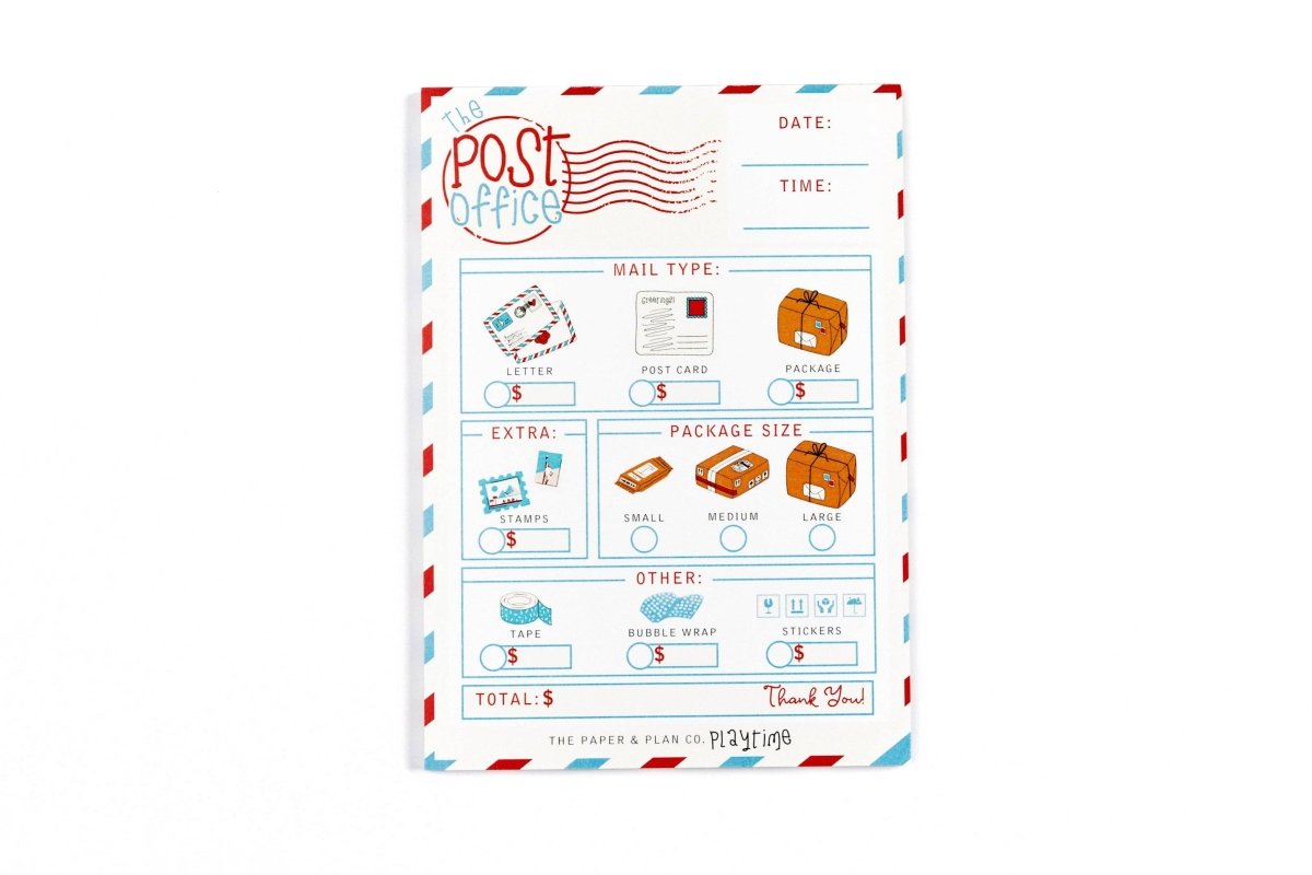 Post Office Playtime Pad® - The Paper and Plan Co. Toys sold by Rosebud & Jo