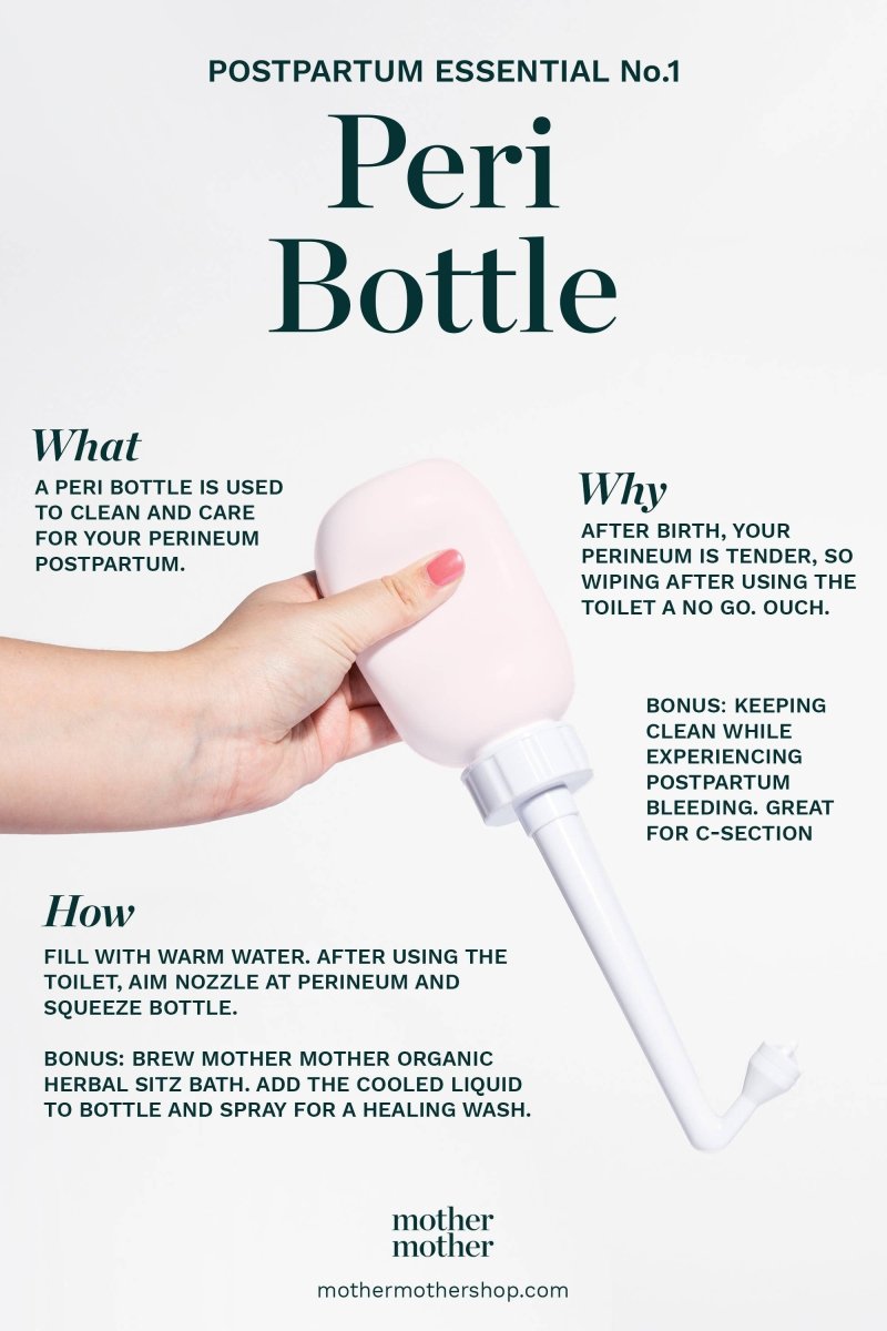 Postpartum Peri Bottle - Mother Mother Pregnancy & Postpartum Essentials sold by Rosebud & Jo