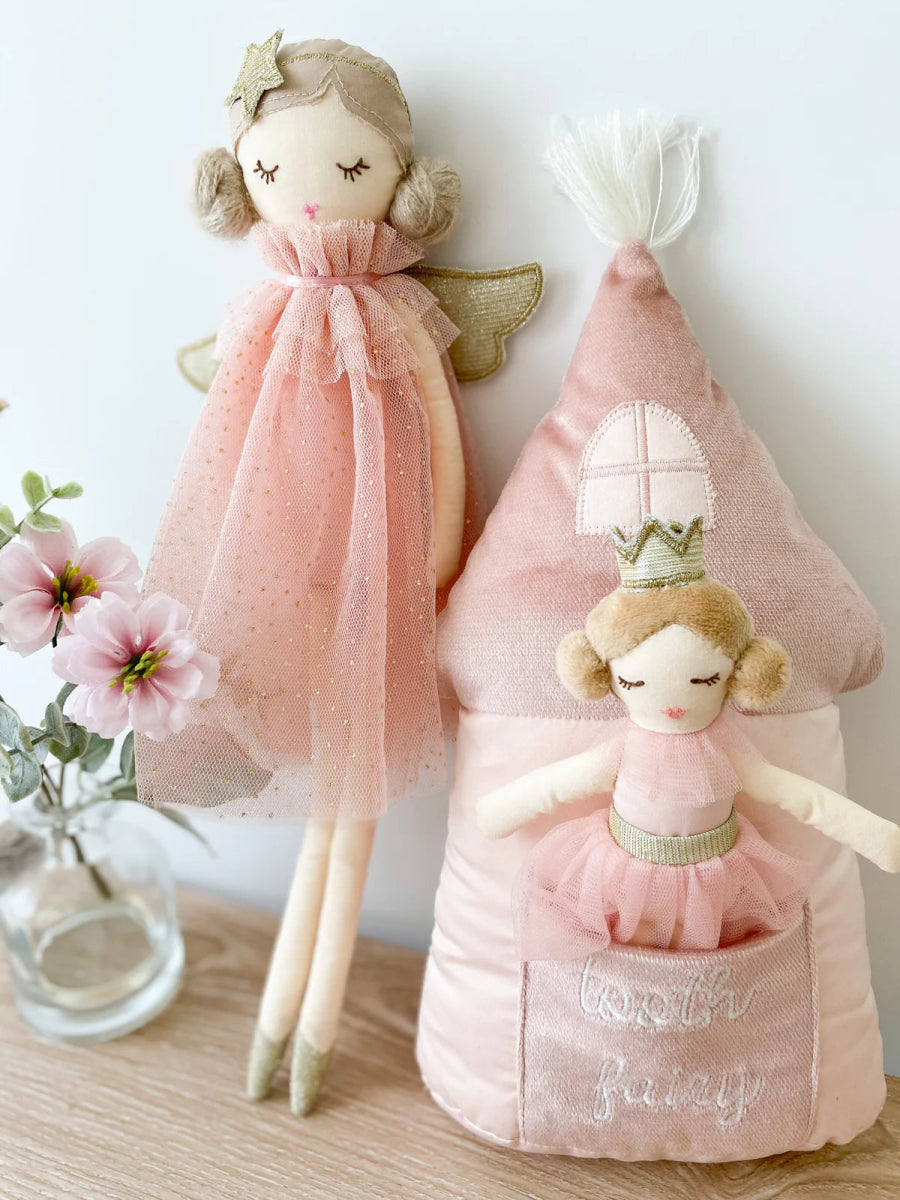 Princess Castle Tooth Fairy Pillow Set - MON AMI Toys sold by Rosebud & Jo