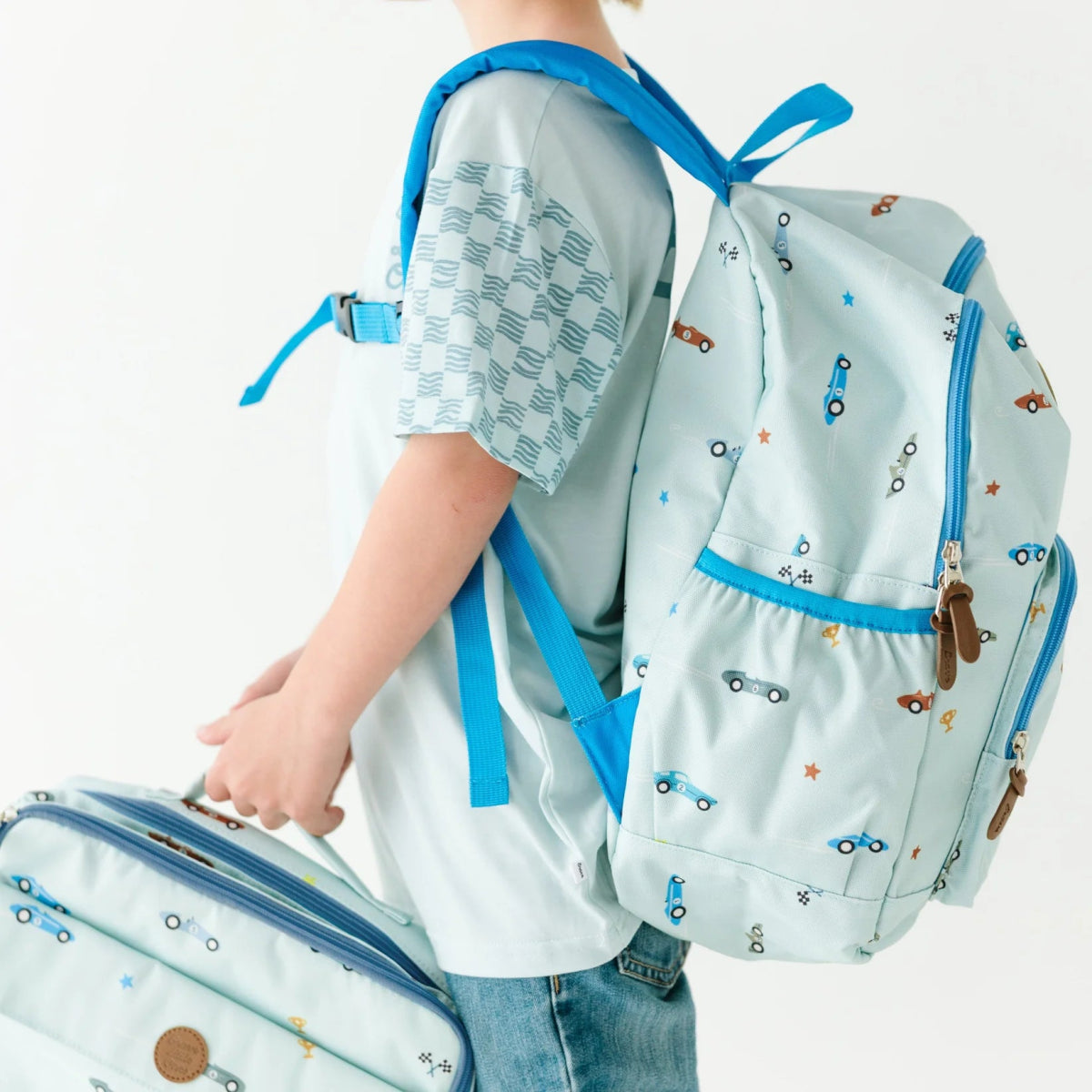 Race Cars Backpack - Brave Little Ones Baby Gear sold by Rosebud & Jo