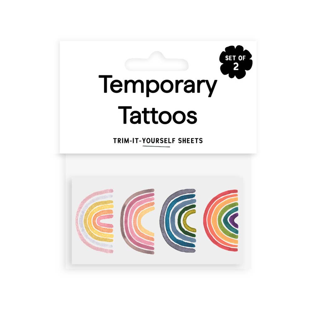 Rainbow Temporary Tattoos for Kids - Saint & Company Toys sold by Rosebud & Jo