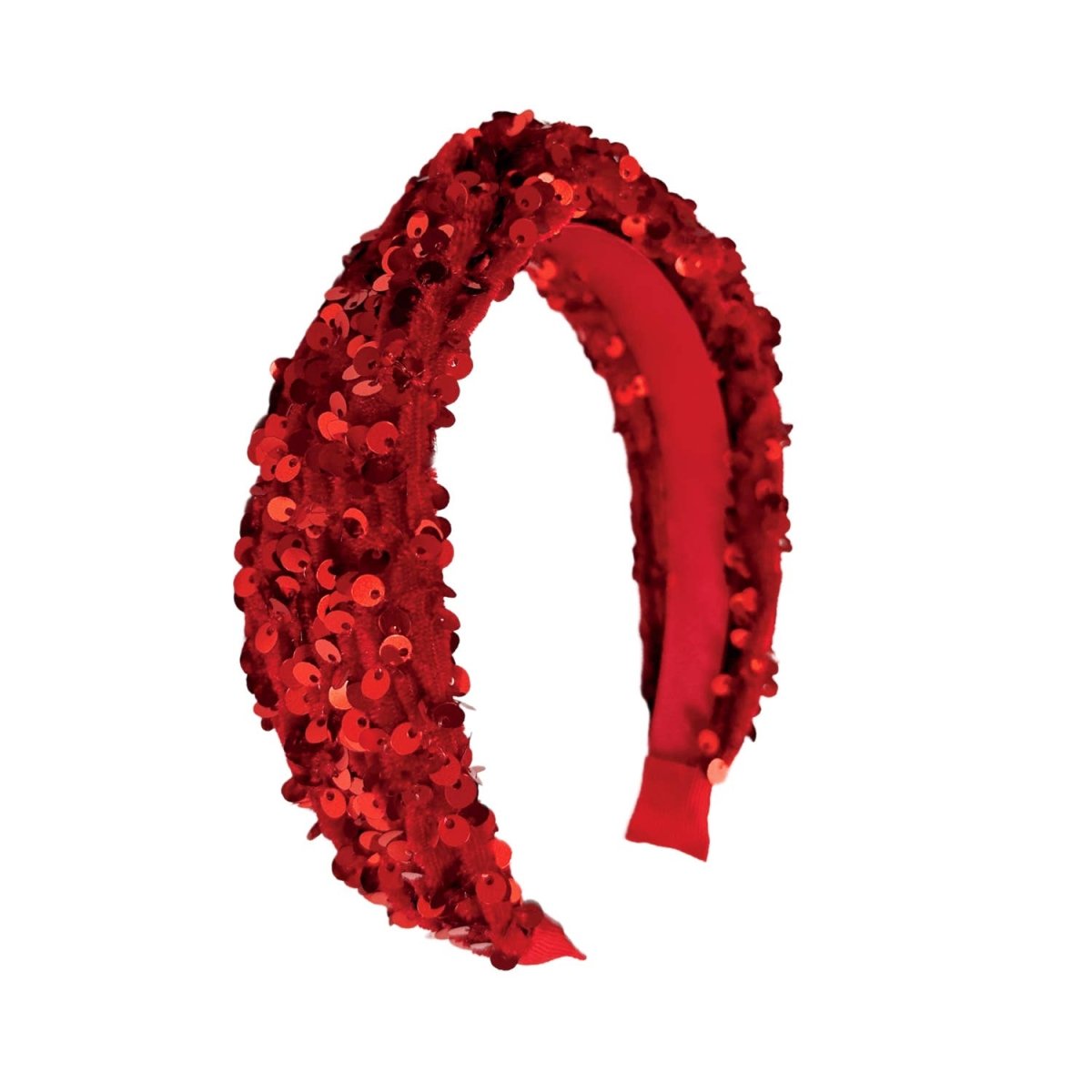 Red Sequin Velvet Headband - Rockahula Kids Hair Accessory sold by Rosebud & Jo
