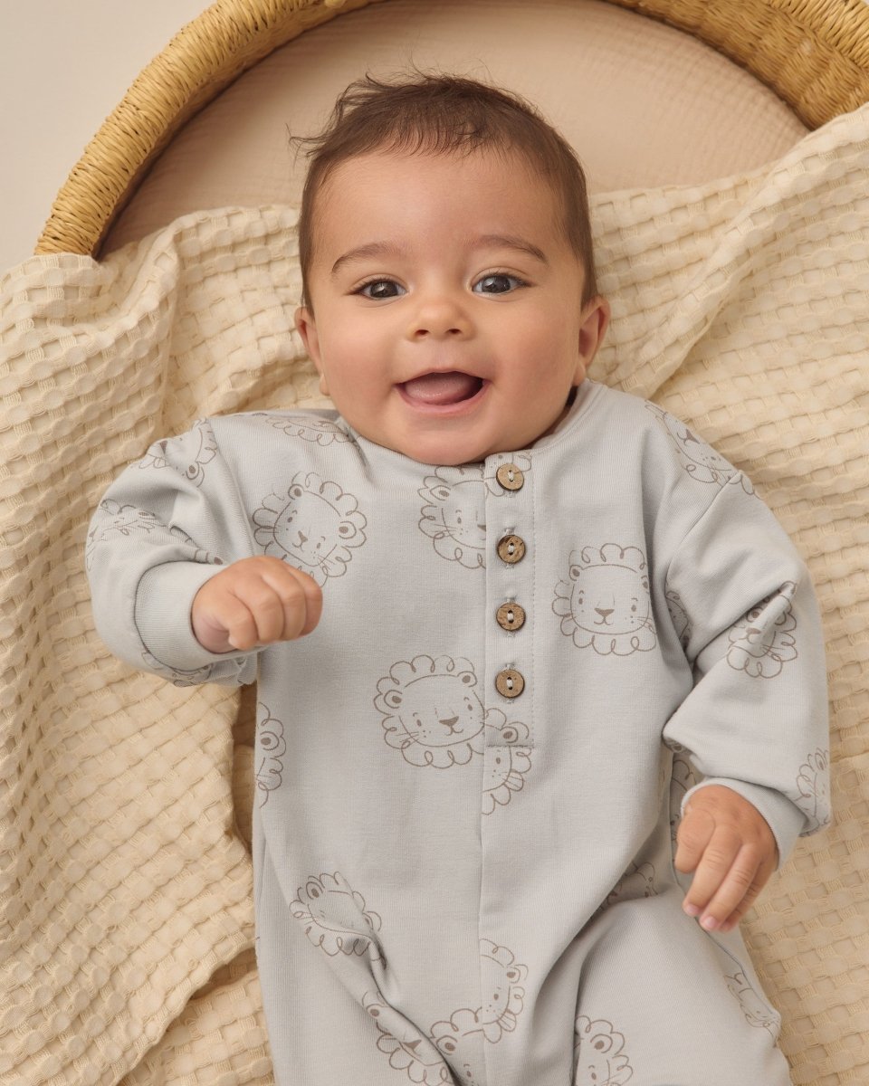 Relaxed Fleece Jumpsuit || Lions - Quincy Mae Rompers & Jumpers sold by Rosebud & Jo