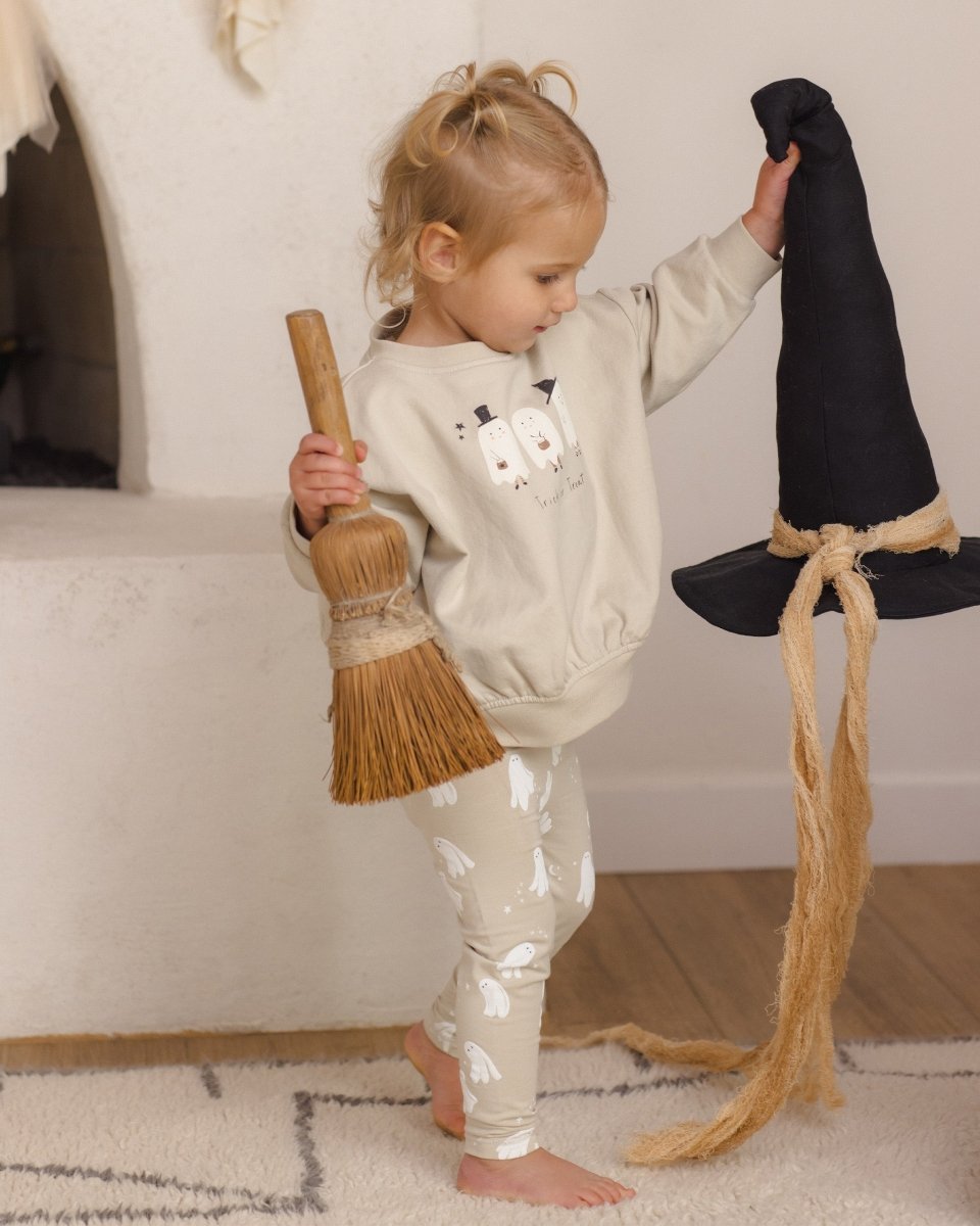 Relaxed Fleece Sweatshirt Trick or Treat - Quincy Mae Tops sold by Rosebud & Jo