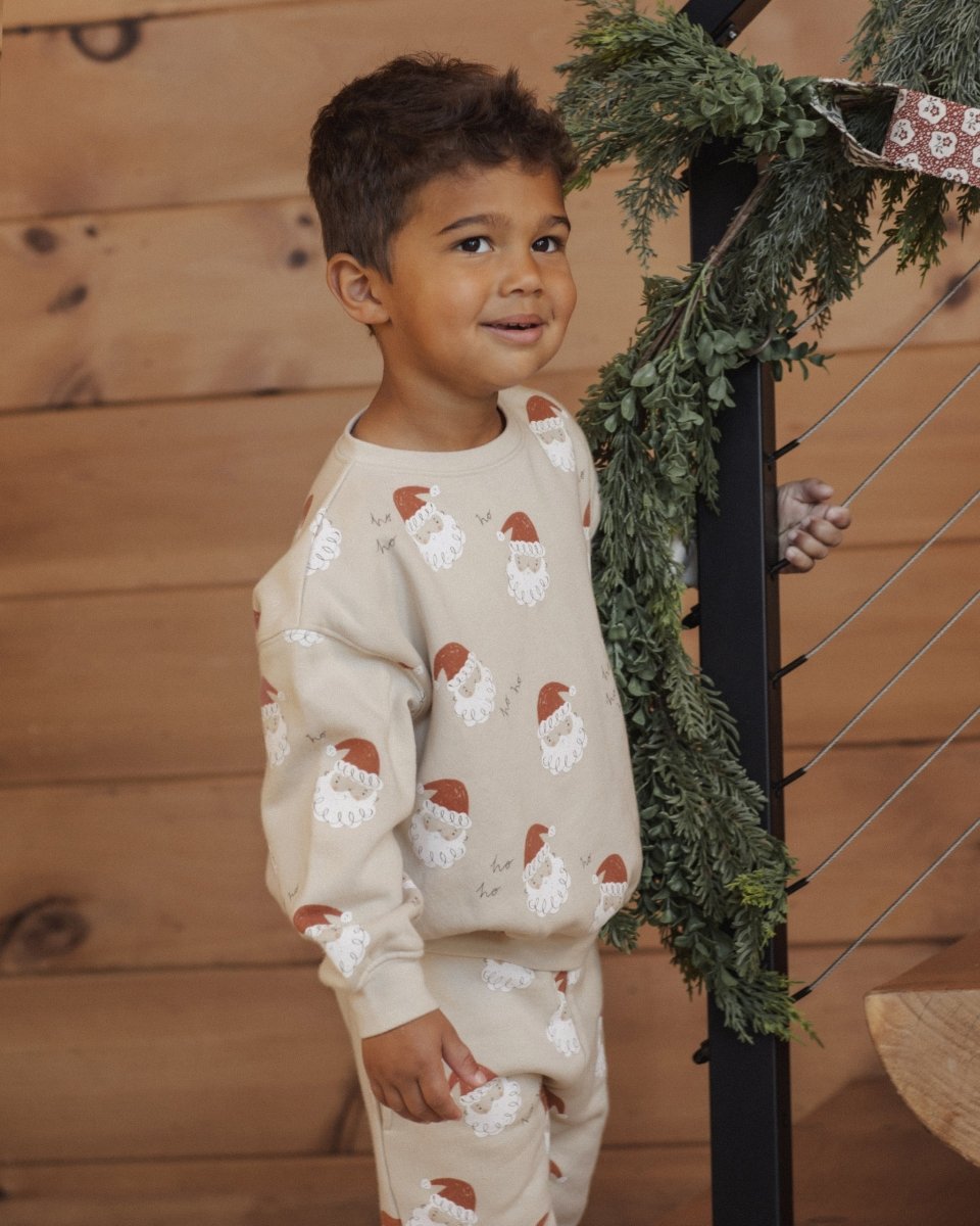Relaxed Sweatshirt Santa - Rylee + Cru Tops sold by Rosebud & Jo