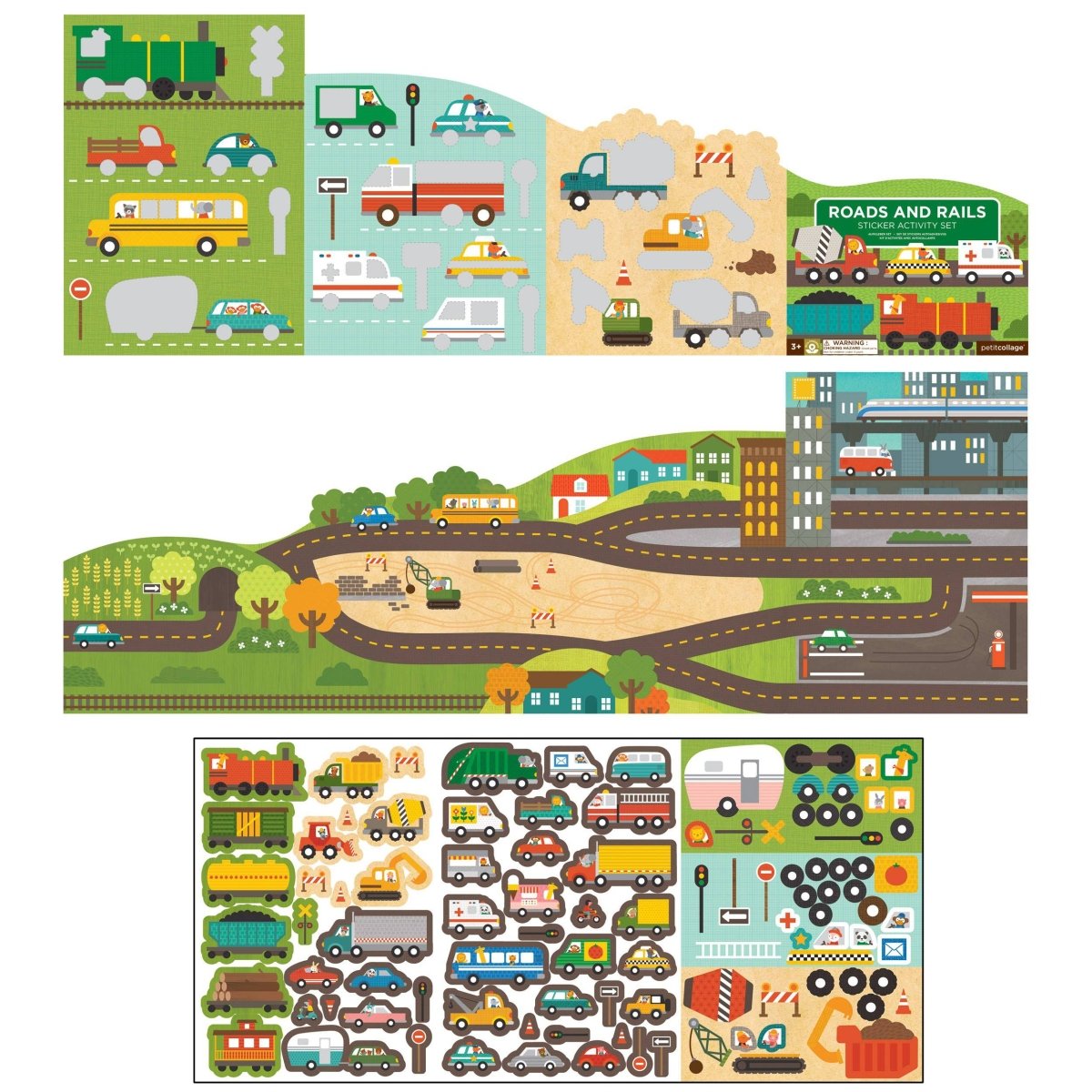 Roads & Rails Sticker Activity Set - Chronicle Books Toys sold by Rosebud & Jo