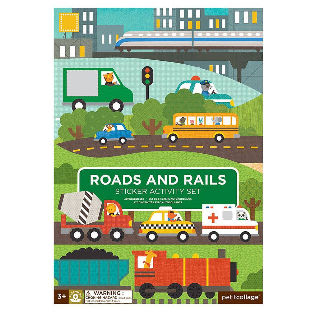 Roads & Rails Sticker Activity Set - Chronicle Books Toys sold by Rosebud & Jo