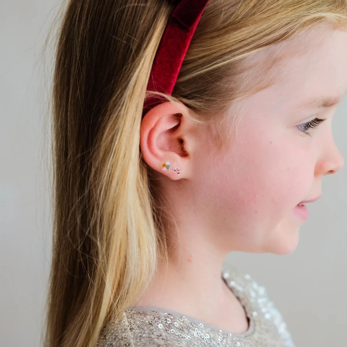 Santa Stick on Earrings - Mimi & Lula Jewelry sold by Rosebud & Jo