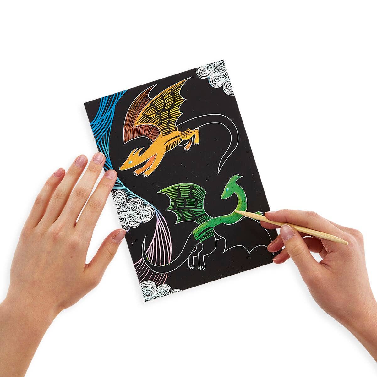 Scratch & Scribble - Fantastic Dragons - OOLY Art sold by Rosebud & Jo
