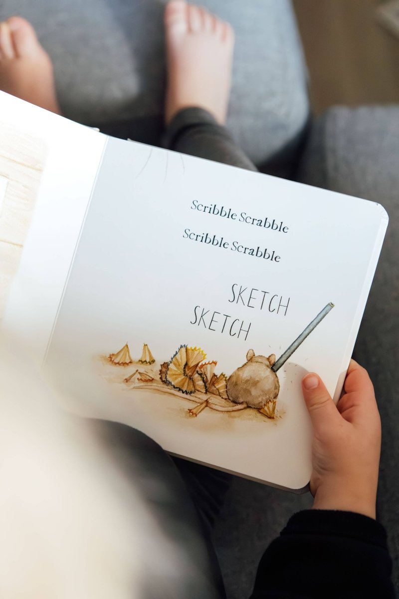 Scribble Scrabble: A Board Book of First Words - Paige Tate & Co. Books sold by Rosebud & Jo
