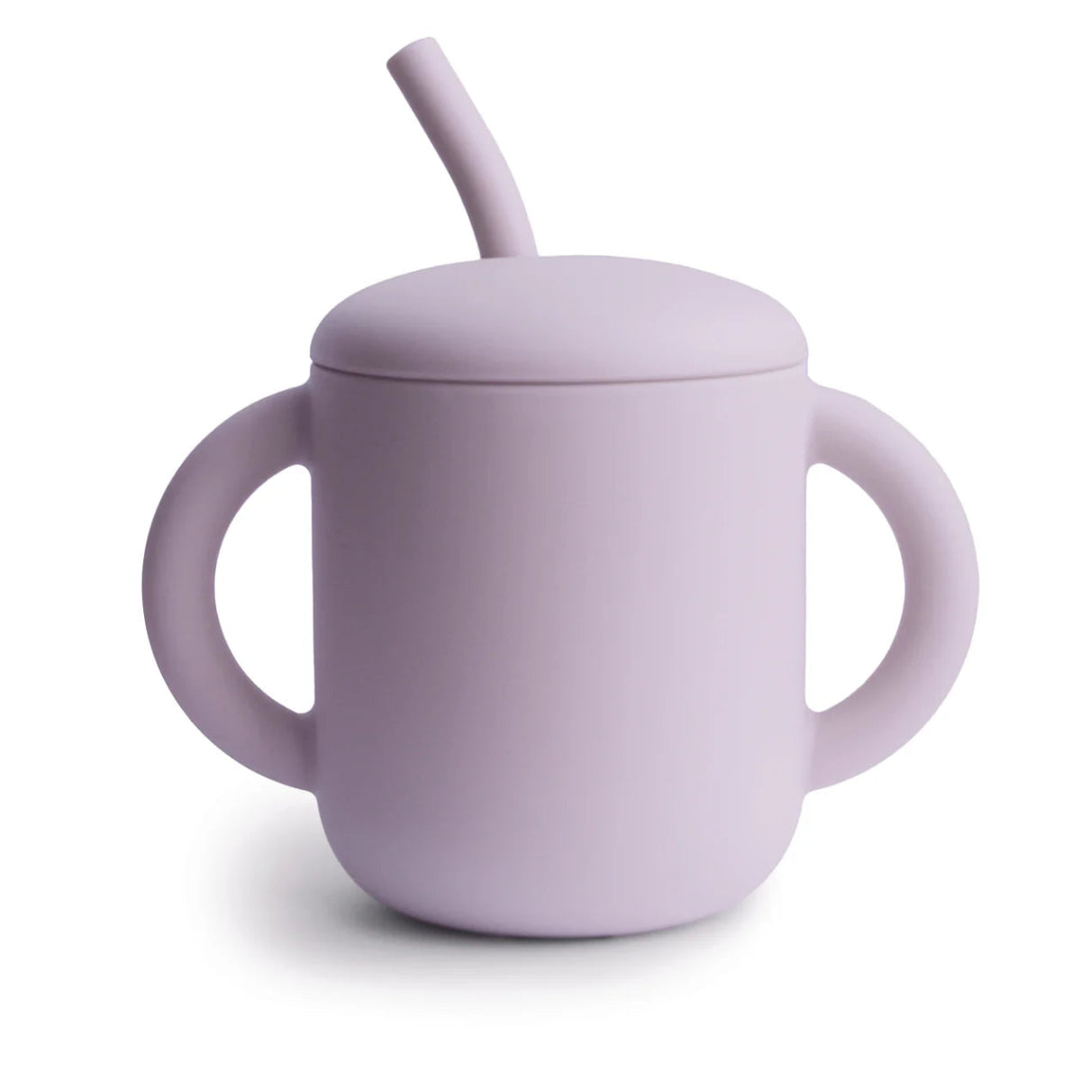 Silicone Training Cup + Straw - mushie feeding sold by Rosebud & Jo
