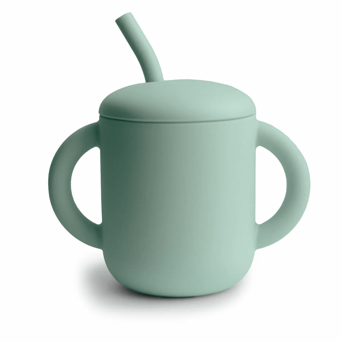Silicone Training Cup + Straw - mushie feeding sold by Rosebud & Jo