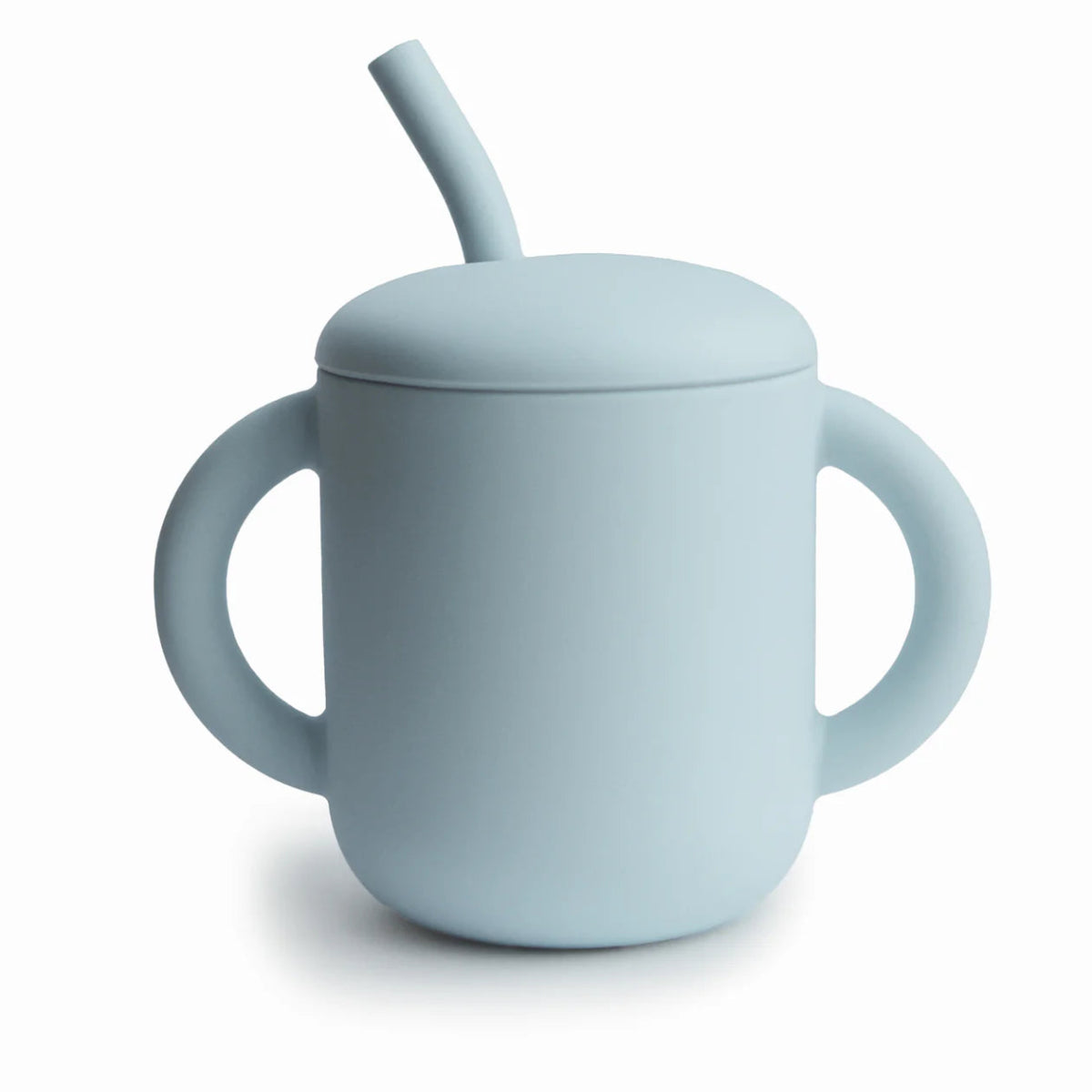 Silicone Training Cup + Straw - mushie feeding sold by Rosebud & Jo
