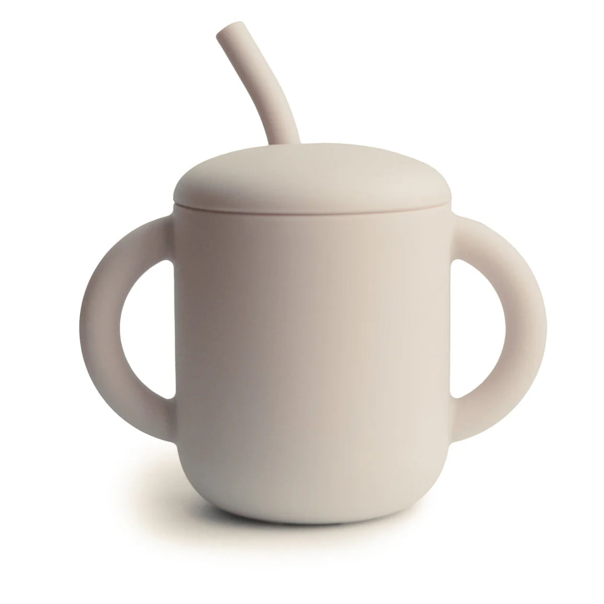 Silicone Training Cup + Straw - mushie feeding sold by Rosebud & Jo