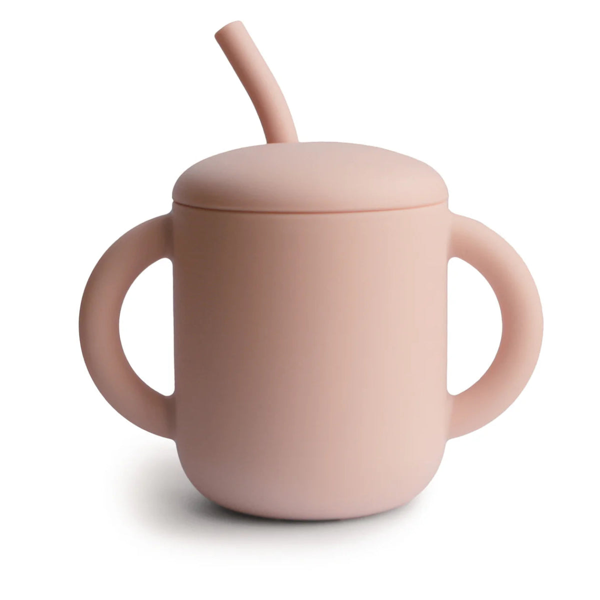 Silicone Training Cup + Straw - mushie feeding sold by Rosebud & Jo