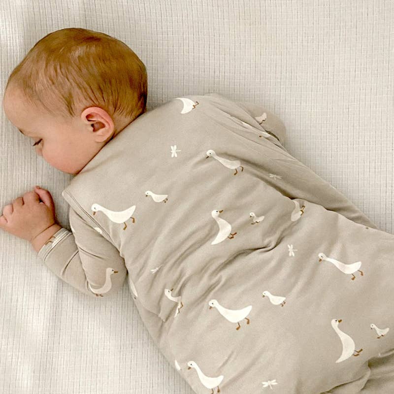 Sleep Bag – Goose Print (1.0 TOG, 9–18 Months) - gunamuna Sleep Sack sold by Rosebud & Jo